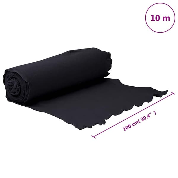 vidaXL geotekstil, sort, 1x10 m, polyesterfiber
