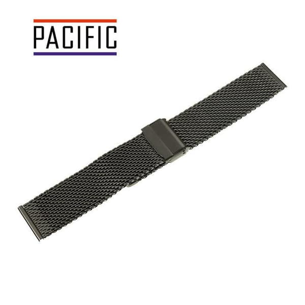 PACIFIC MESH ARMBÅND 20MM PVD SORT, VÆVET 1.0MM