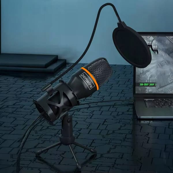 Zenwire ME4 Studio Kondensatormikrofon til PC Gaming RGB USB-C USB 3.0