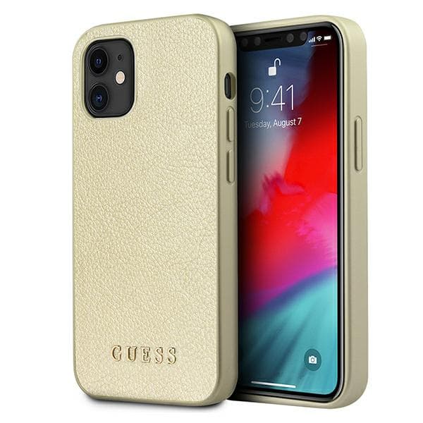 Guess Iridescent-cover til iPhone 12 mini, guld