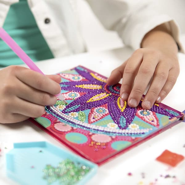 Diamant notesbog, broderi, mosaik, mandala