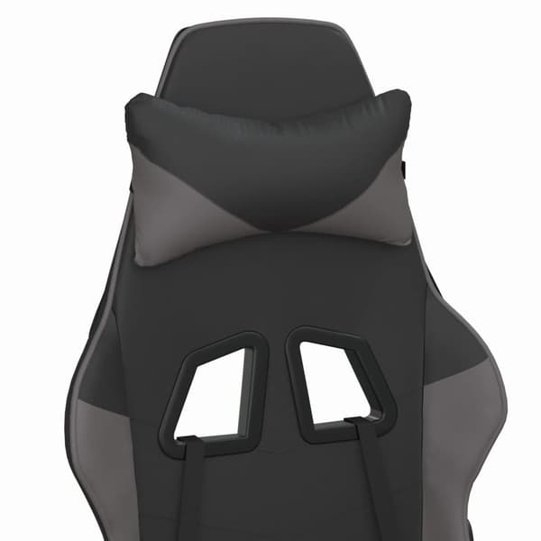 vidaXL massage-gamingstol, sort og grå, kunstlæder