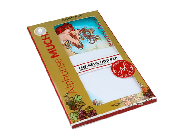 Magnetisk notesbog, stor - A. Mucha, Sommer (CARMANI)