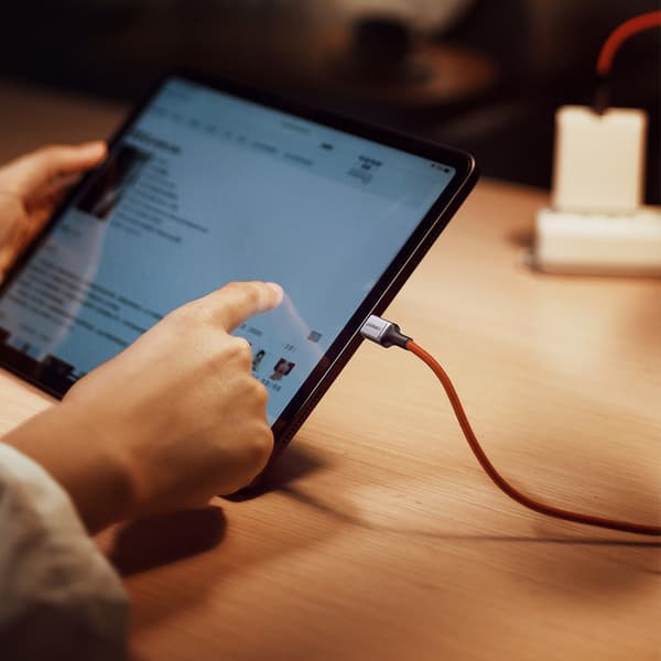 Punottu kaapeli USB-C - USB-C 2.0 3A punainen