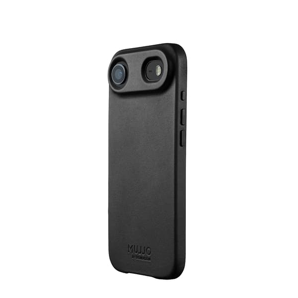MUJJO iPhone 17 Air -nahkakotelo, musta
