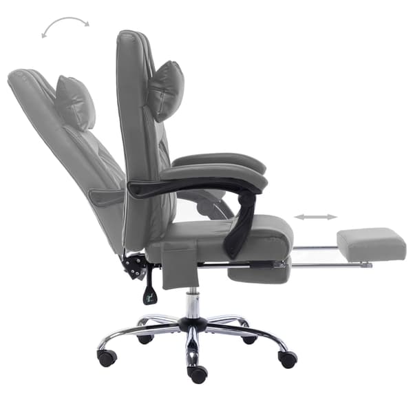 vidaXL massagekontorstol, antracit, kunstlæder