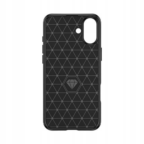Etui til iPhone 17 CARBON CASE COVER SORT CASE + GLAS