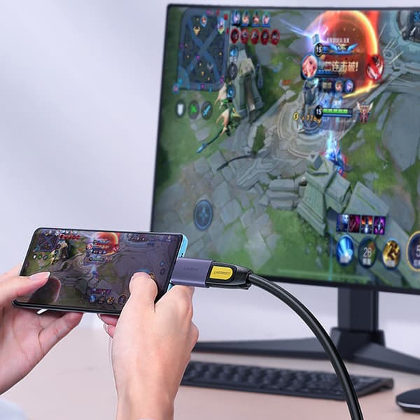 USB-C - HDMI 4K -videosovitin, harmaa