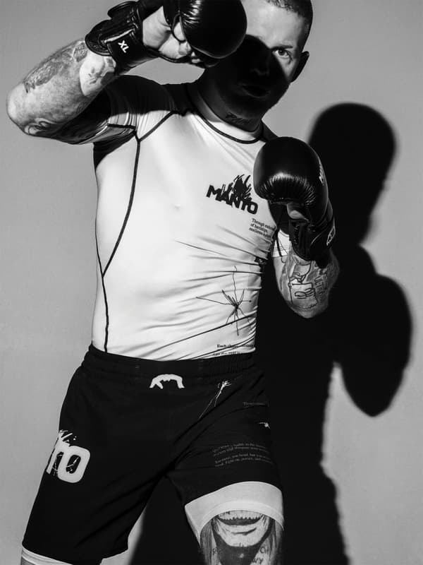 MANTO Rashguard Lyhythihainen OVERCOME Valkoinen S