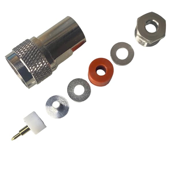 N-stik til RG58-kabel, skruet