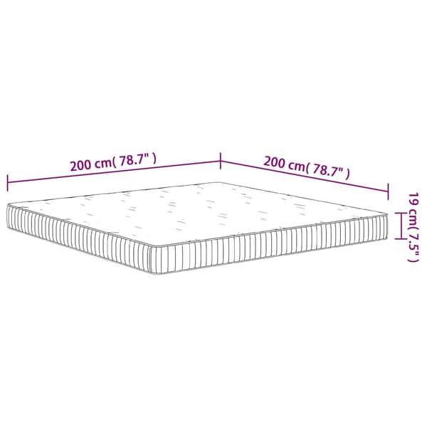 vidaXL Pocketresårmadrass, Mediumfasthet, 200x200 cm