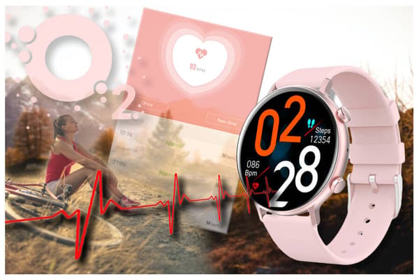 Smartwatch dam Rubicon RNCE98 - Samtalshantering, Pulsoximeter (sr043a)