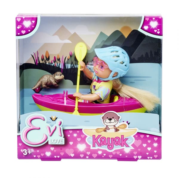 Evi-dukke i kajak