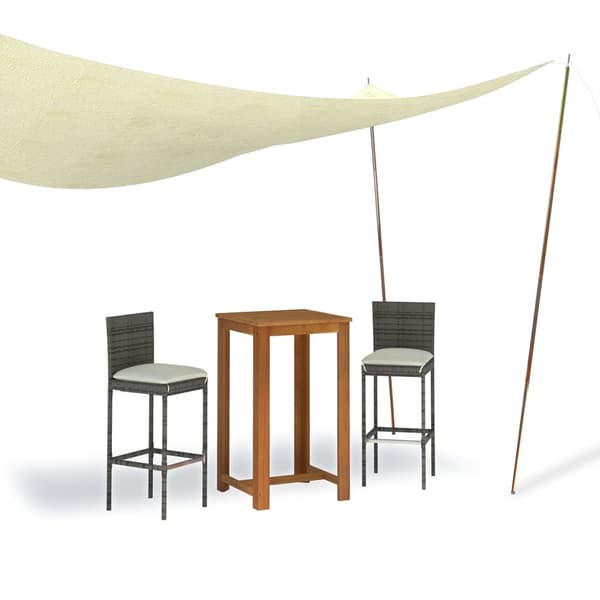 vidaXL Puutarhapurjetangot, 2 kpl, 250 cm, Sinkitty teräs