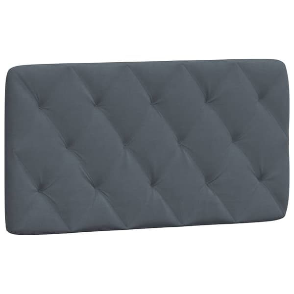 vidaXL Sängynpäädyn tyyny, tummanharmaa, 100 cm, sametti