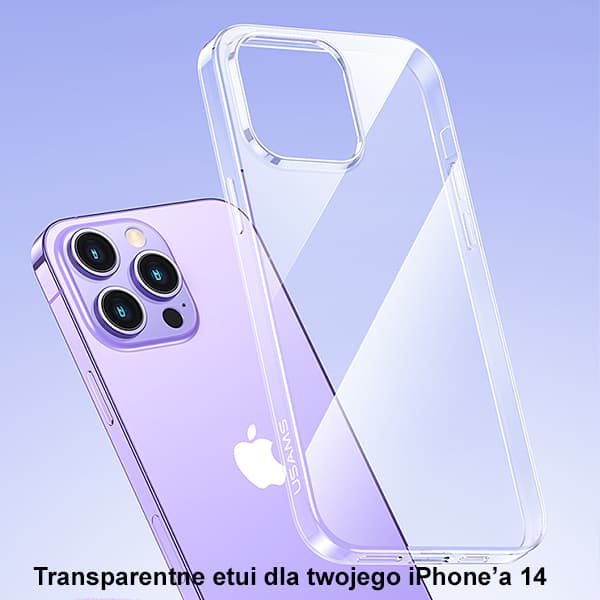 USAMS iPhone 14 Pro Maxin pääkotelo, läpinäkyvä