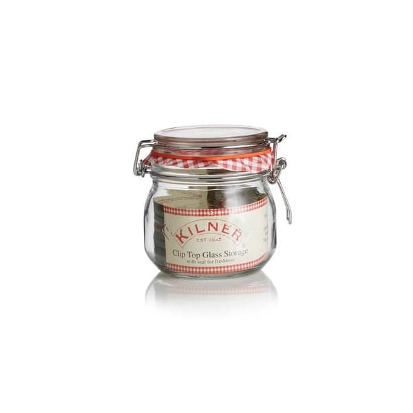 0,5 l rund burk med klipplock / Kilner