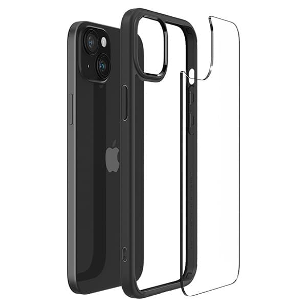 Spigen Ultra Hybrid iPhone 15 6,1" sort/mat sort ACS06799