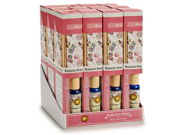 Set med 12 doftdiffusorer - Rosor