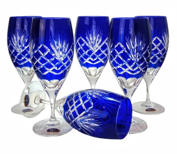 Koboltkrystal ølglas 500 ml ananas