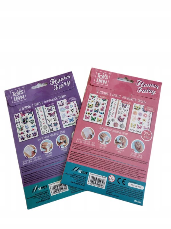 BLOMSTERFE-TATUERINGAR MIX 24 DELAR - DISPLAY