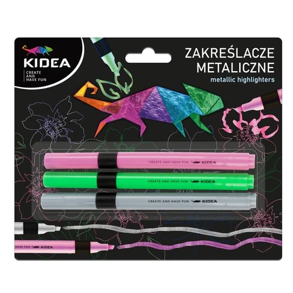 KIDEA metallic highlightere 3 stk