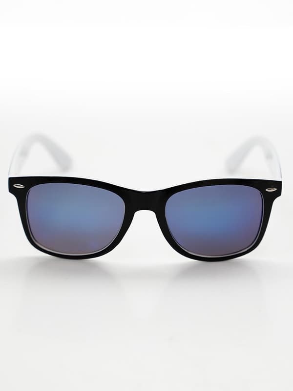 Point X Name Contrast Uni Wayfarer Solbriller Sort / Hvid / Blå