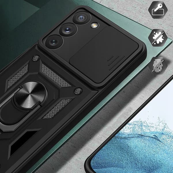 Skal till Samsung Galaxy S23 Plus SLIDE ARMOR BACK + GLAS
