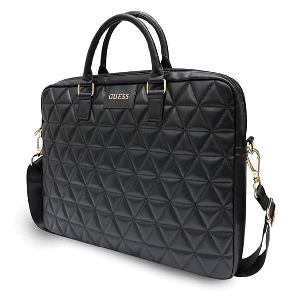 Guess quiltet laptoptaske til op til 16" sort
