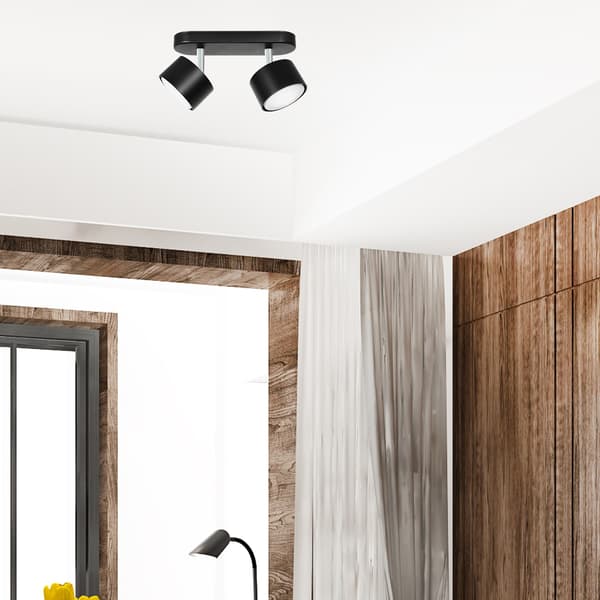 Heckermann 8795314A LED-kohdevalo musta 2 kpl päätä