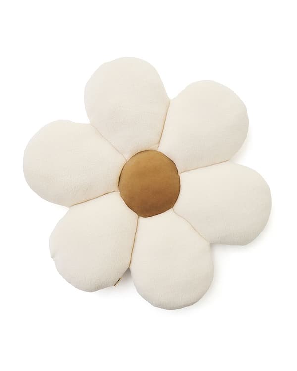 Kid's Concept - Blommig Golvkudde, Vit