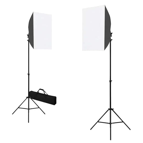 vidaXL professionelle studielamper, 2 stk., 40x60 cm, stål, sort