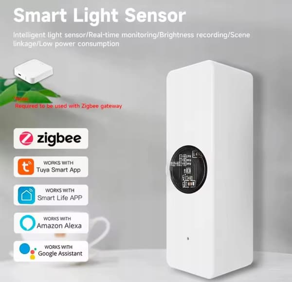 Ljusintensitetsmätare Sensor ZIGBEE Tuya Smart Gateway