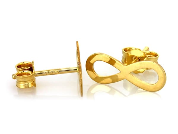 Infinity øreringe 14k guld til kvinder 0,82g glimrende øreringe