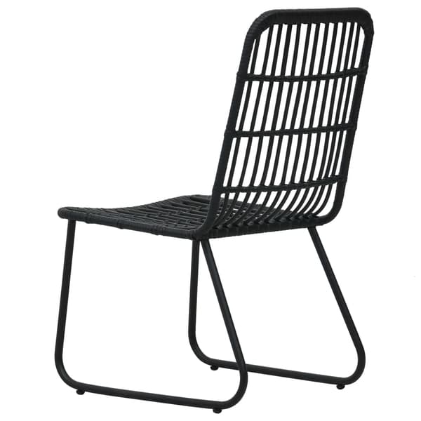 vidaXL havestole, sæt med 2, polyrattan, sort