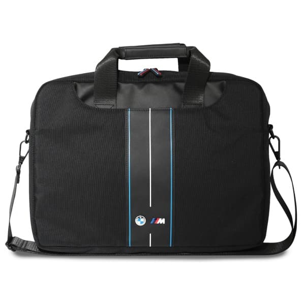 BMW Nylon Blå Stribet Laptoptaske op til 16", Sort