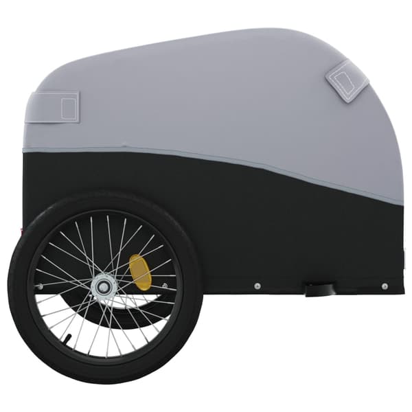 vidaXL cykelanhænger, sort og grå, 45 kg, jern