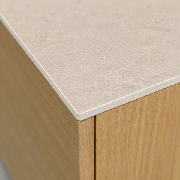 HPL-bordplade til et 45 cm Babylon Slate håndvaskskab med huller