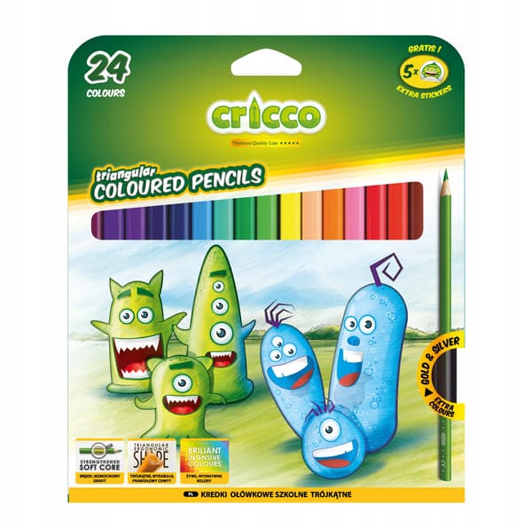 CRICCO TRIANGULÄRA KRITOR 24 FÄRGER A"6 5876