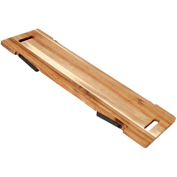 Træbakke til servering med ben 67,5x19,5x7,5 cm