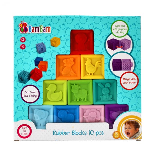 Gummiklossar 10 st Bam bam 432486