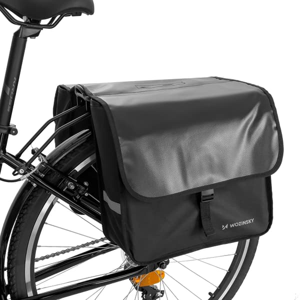 Dobbelt cykeltaske til bagagerum 28 l sort