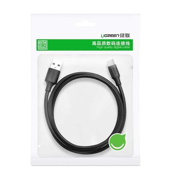 Holdbart USB - USB-C-kabel 480 Mbps 3A 1,5m sort
