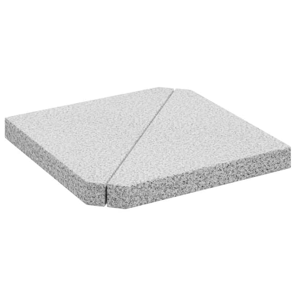 vidaXL Paraplyvikter, 2 st, grå granit, triangulära, 14 kg