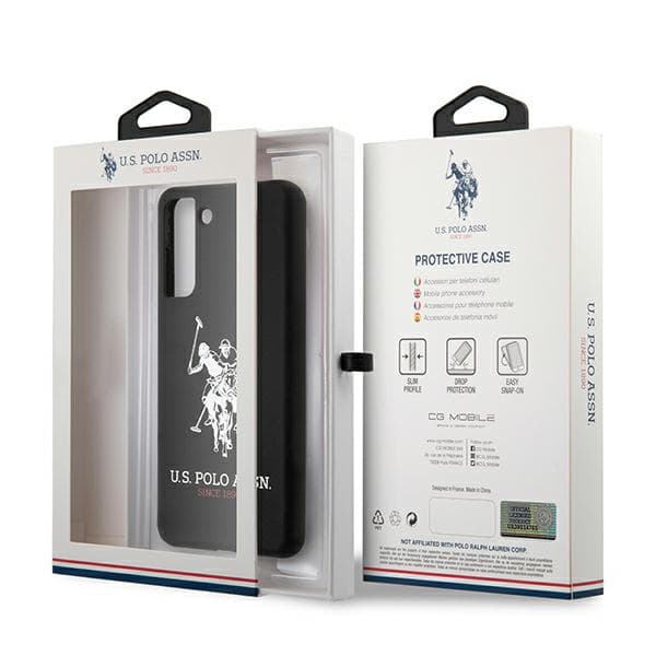 US Polo Silikone On Tone Etui til Galaxy S21 Sort