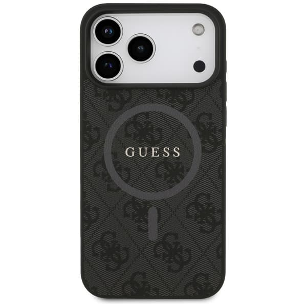 Guess 4G Ring Classic Logo MagSafe-etui til iPhone 17 Pro Max, sort