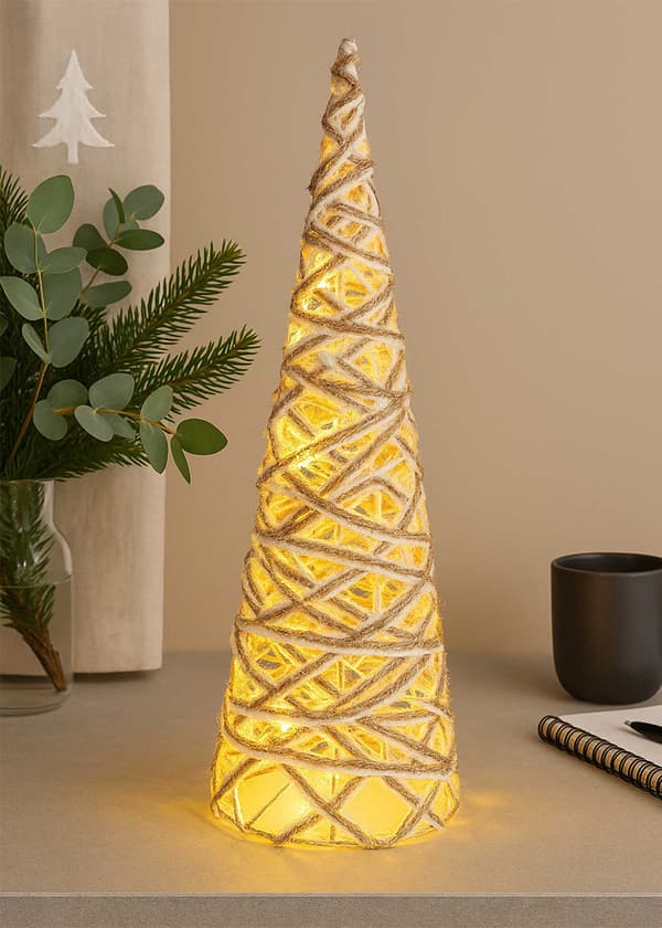 LED-julgran med glitterkon 40