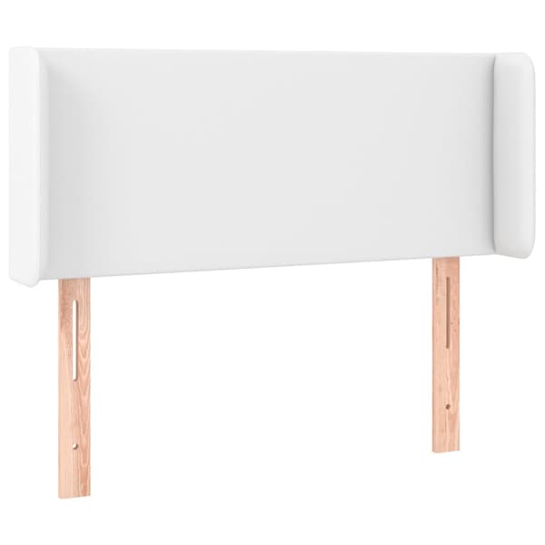 vidaXL Vingad nackstöd vit 83x16x78/88 cm konstläder