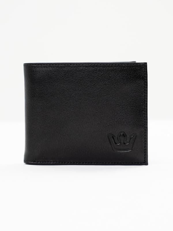 Jigga Wear Simple Crown Læderpung i Sort