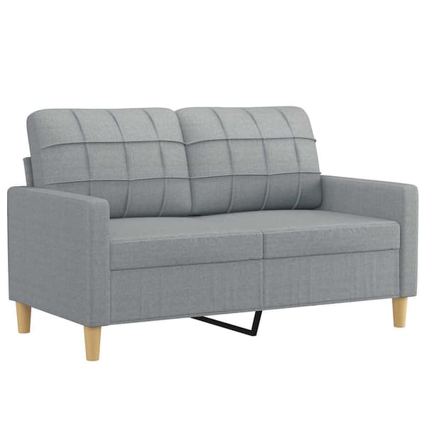 vidaXL 2-sitssoffa ljusgrå 120 cm tygklädsel